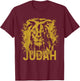 Lion Of Judah Rastafari Ethiopia Africa Reggae Lion T-Shirt - T-Shirt | Maroon