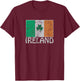 Irische & Irland Flagge Co. Ireland Flag Irish Flag - Black, Small T-Shirt - T-Shirt | Maroon