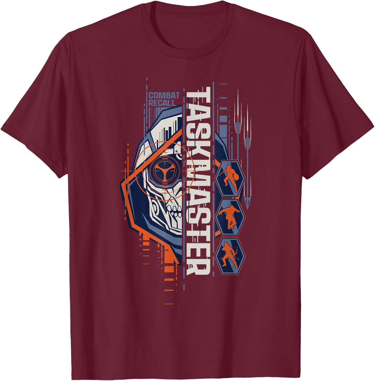 Marvel Black Widow Taskmaster Mask T-Shirt - T-Shirt | Maroon