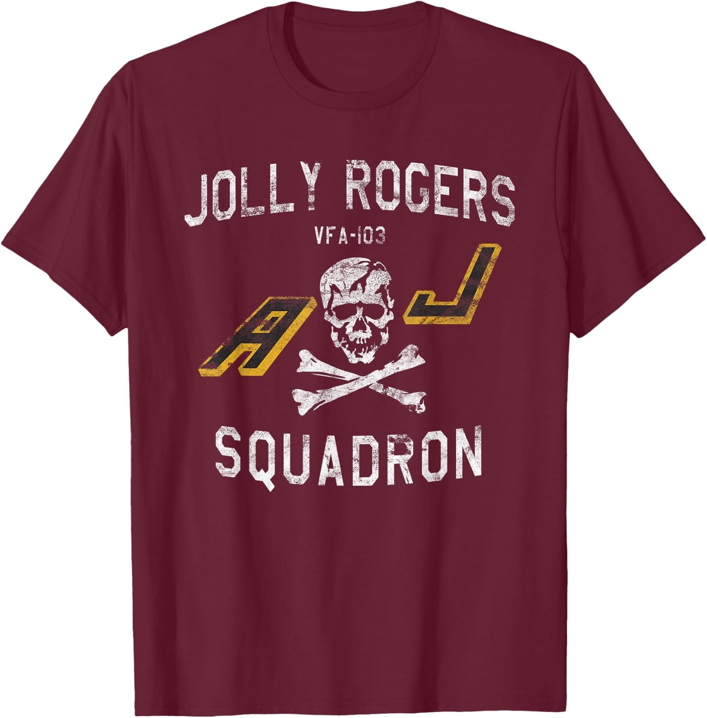 Jolly Rogers Strike Fighter Squadron VFA-103 Vintage T-Shirt - T-Shirt | Maroon