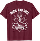 Rock n Roll Grandpa Vintage Guitar Player T-Shirt - T-Shirt | Maroon