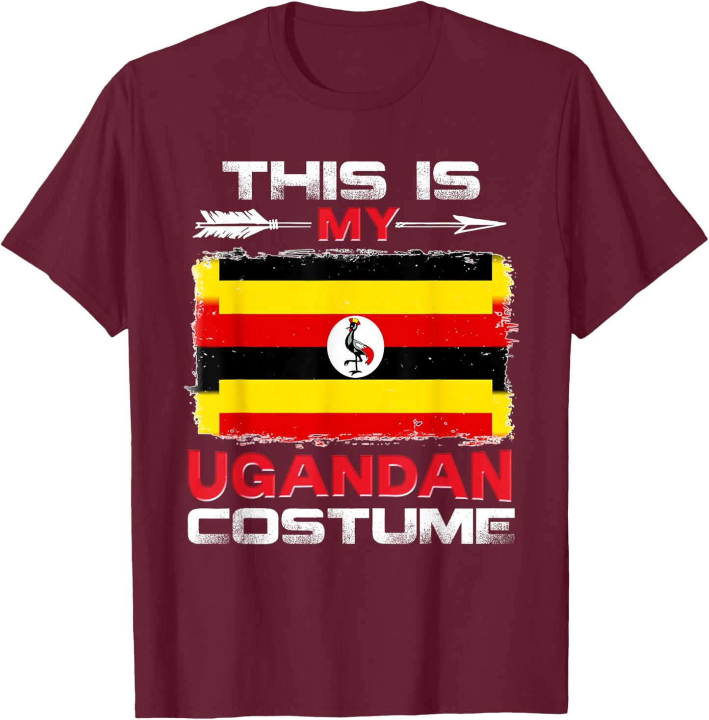 This Is My Ugandan Costume Uganda T-Shirt - T-Shirt | Maroon