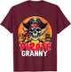 Pirate Granny Halloween Horror Pirate Skull Costume Family T-Shirt - T-Shirt | Maroon