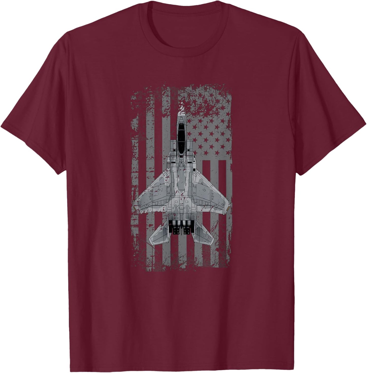 F-15 Eagle Military Pilot T-Shirt - T-Shirt | Maroon