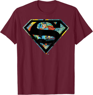 DC Comics Superman Face Logo T-Shirt - T-Shirt | Maroon