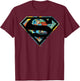 DC Comics Superman Face Logo T-Shirt - T-Shirt | Maroon