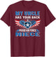 My Uncle Has Your Back Proud Air Force Niece Military Family T-Shirt - T-Shirt | Maroon