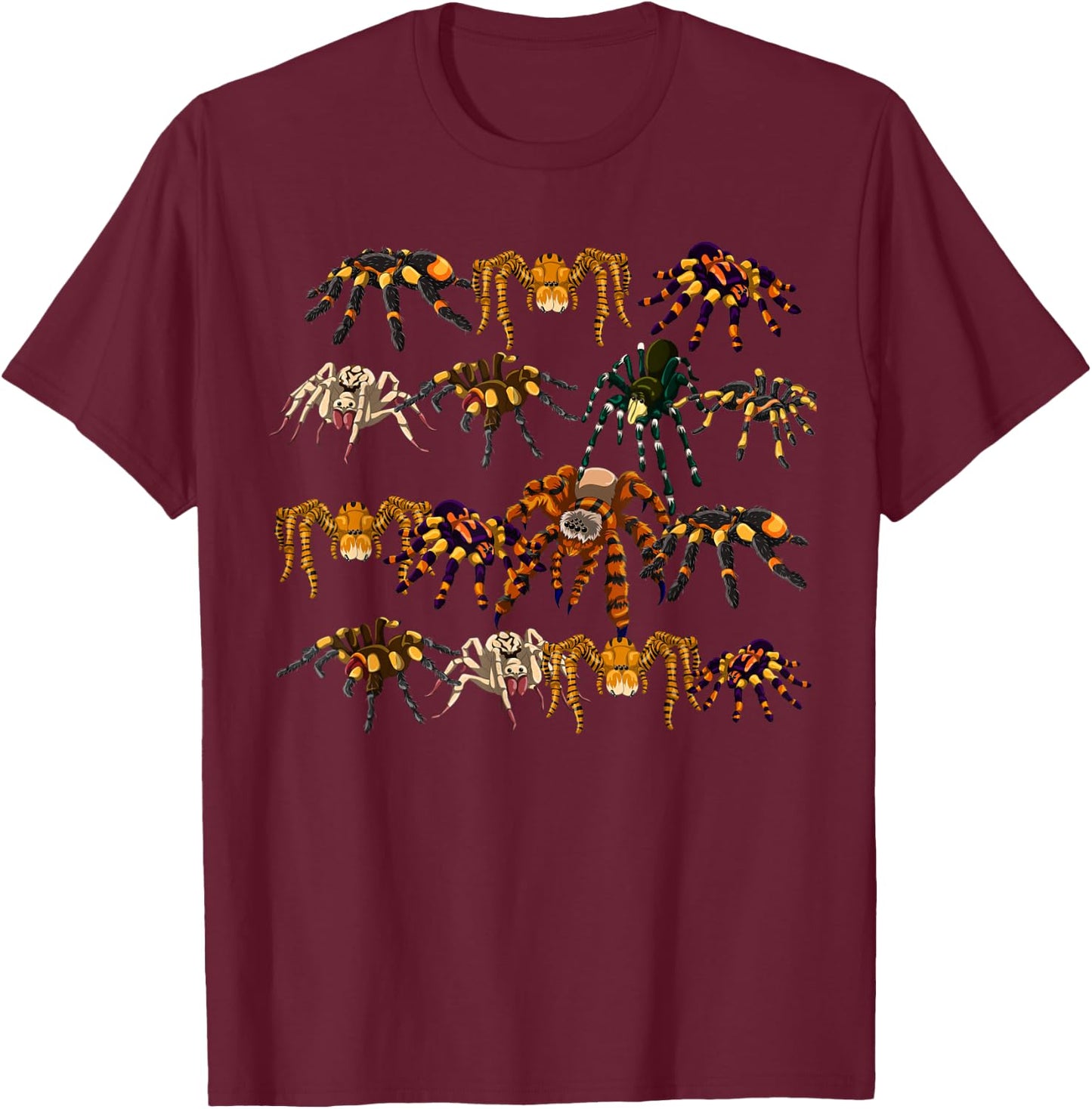 Animal Arachnid Tarantula Arthropod Cobweb Halloween Spider T-Shirt - T-Shirt | Maroon