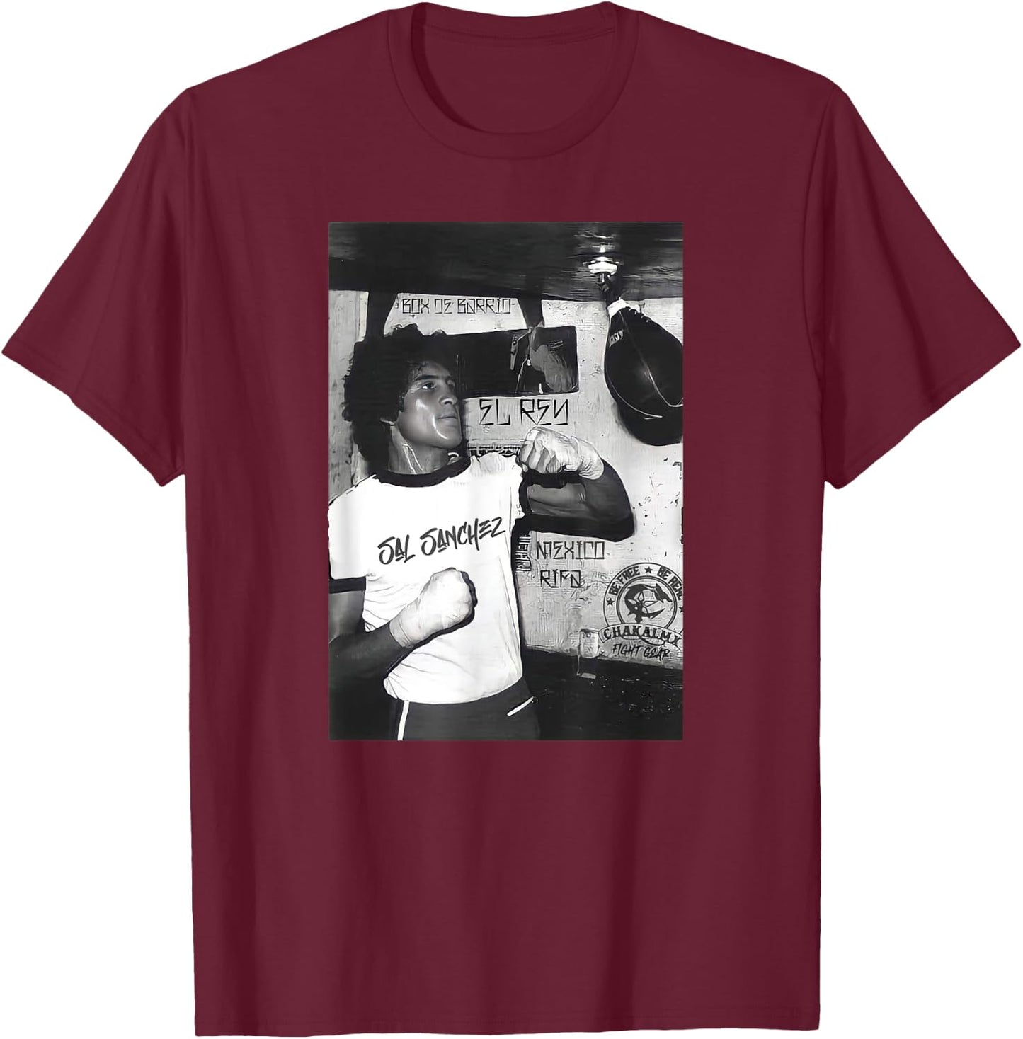 Sal Sanchez - Mexican Boxing King Chakalmx T-Shirt - T-Shirt | Maroon