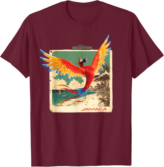 Migration Jamaica Parrot T-Shirt - T-Shirt | Maroon