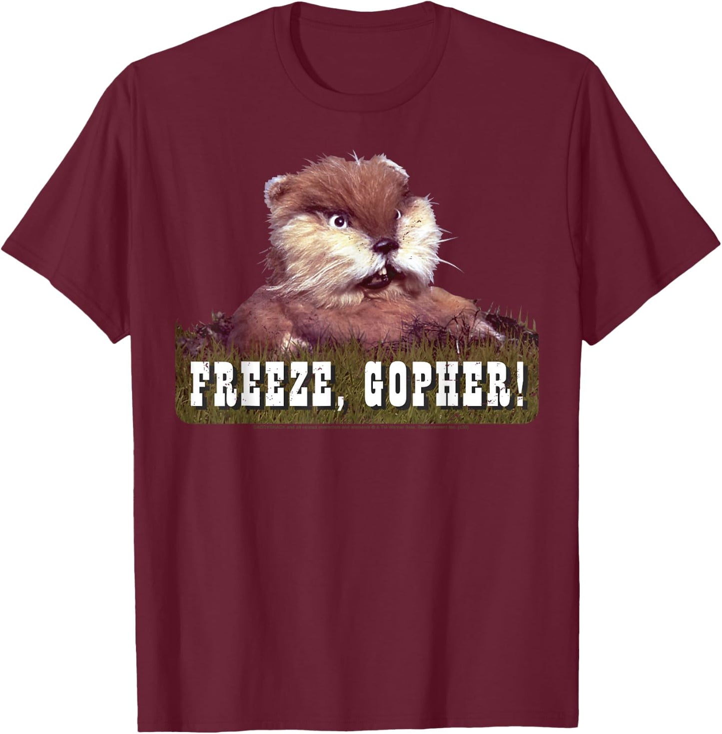 Caddyshack Freeze Gopher T-Shirt - T-Shirt | Maroon