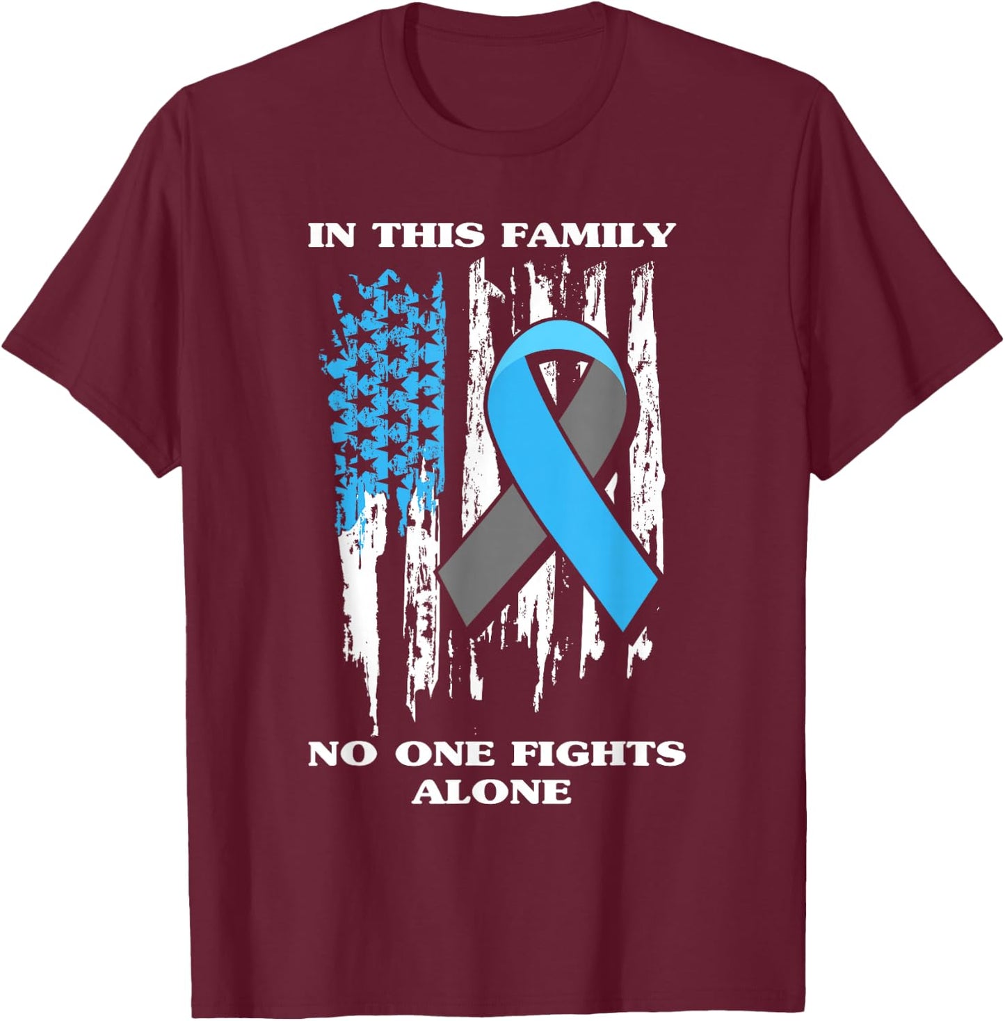 Diabetic Type 1 T1D Diabetes Awareness USA Flag Gift T-Shirt - T-Shirt | Maroon