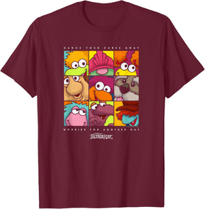 Fraggle Rock Squared T-Shirt - T-Shirt | Maroon