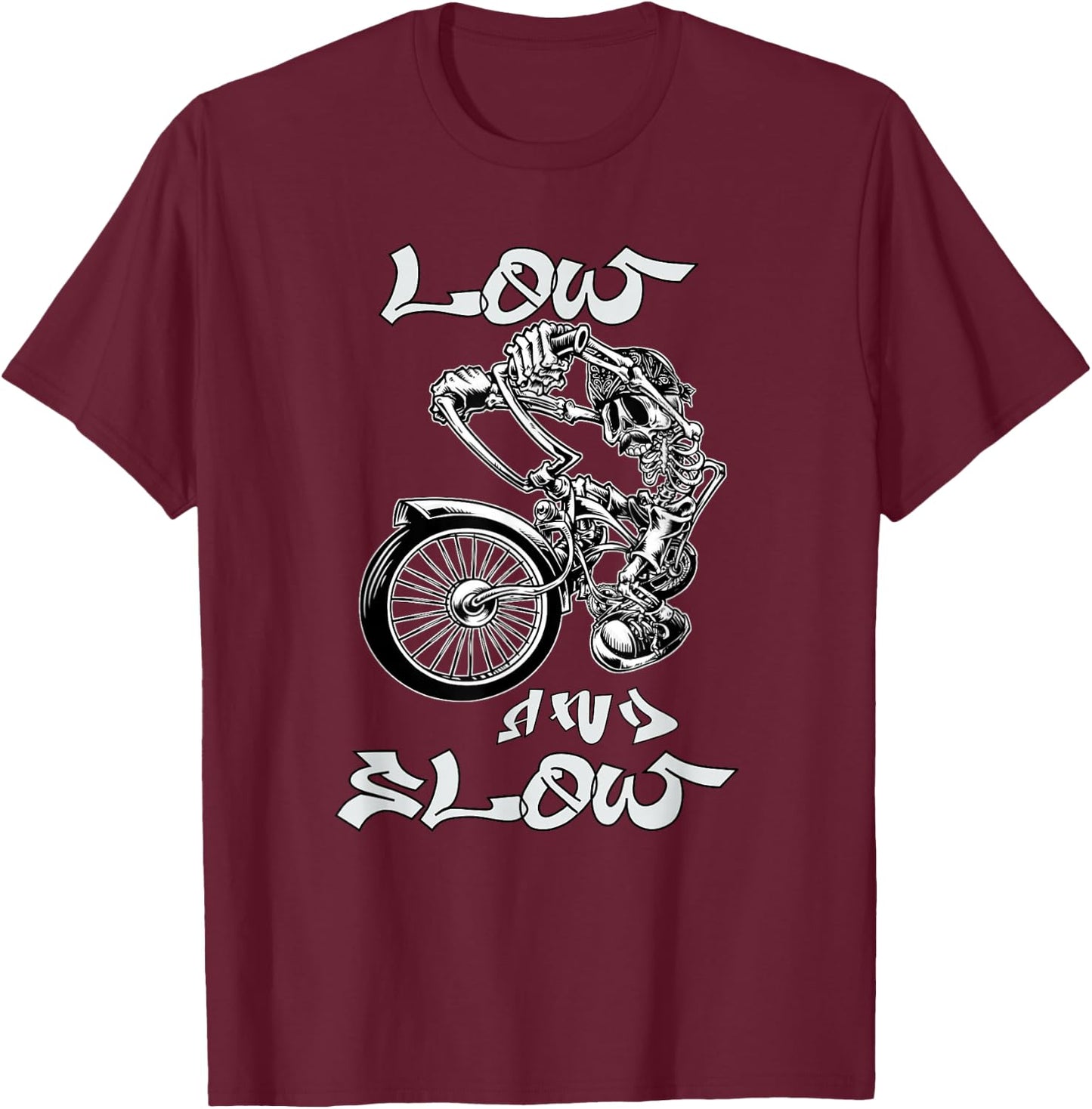 Low Rider Bicycle . Chicano Cholo, Lowrider Bike T-Shirt - T-Shirt | Maroon