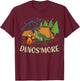 Camping S'more Dinosaur Lover Funny Dinosaur Camping - Black, -Adults, Short Sleeve, Classic Fit, Small T-Shirt - T-Shirt | Maroon