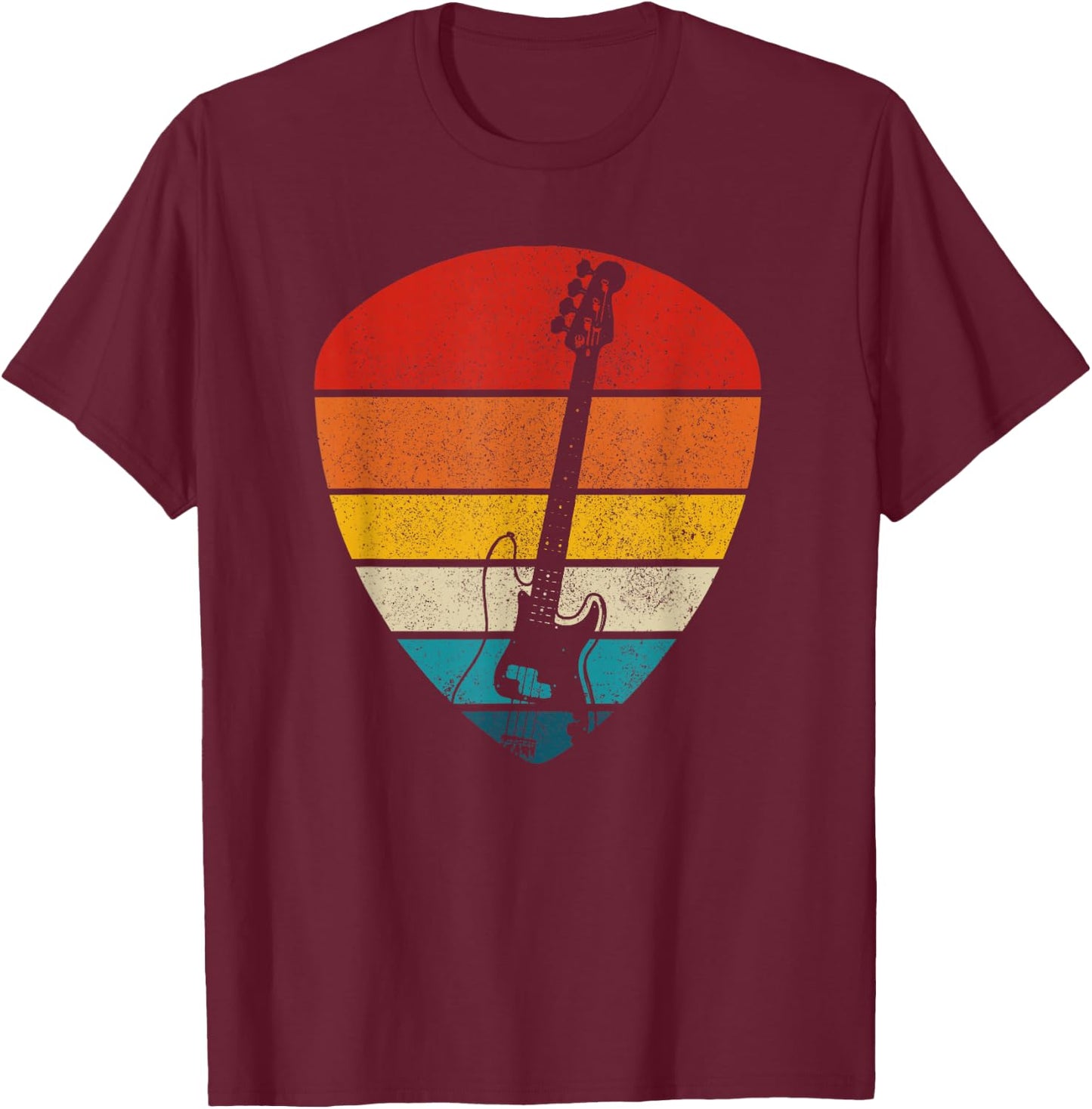 Guitar guitar player vintage Gift T-Shirt - T-Shirt | Maroon