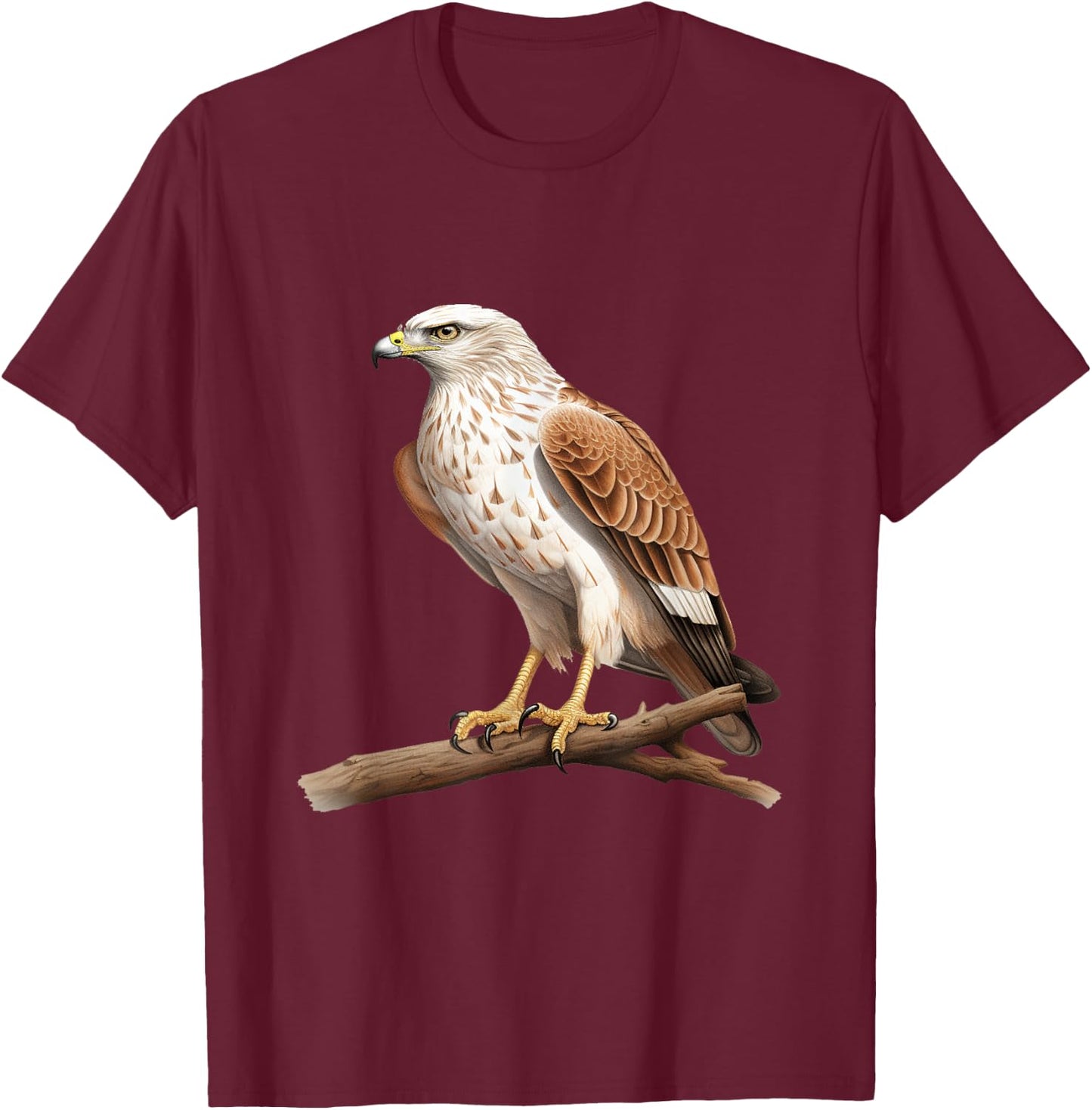 Hawk bird lover illustration T-Shirt - T-Shirt | Maroon