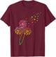 Dandelion Paw Print T-Shirt - T-Shirt | Maroon