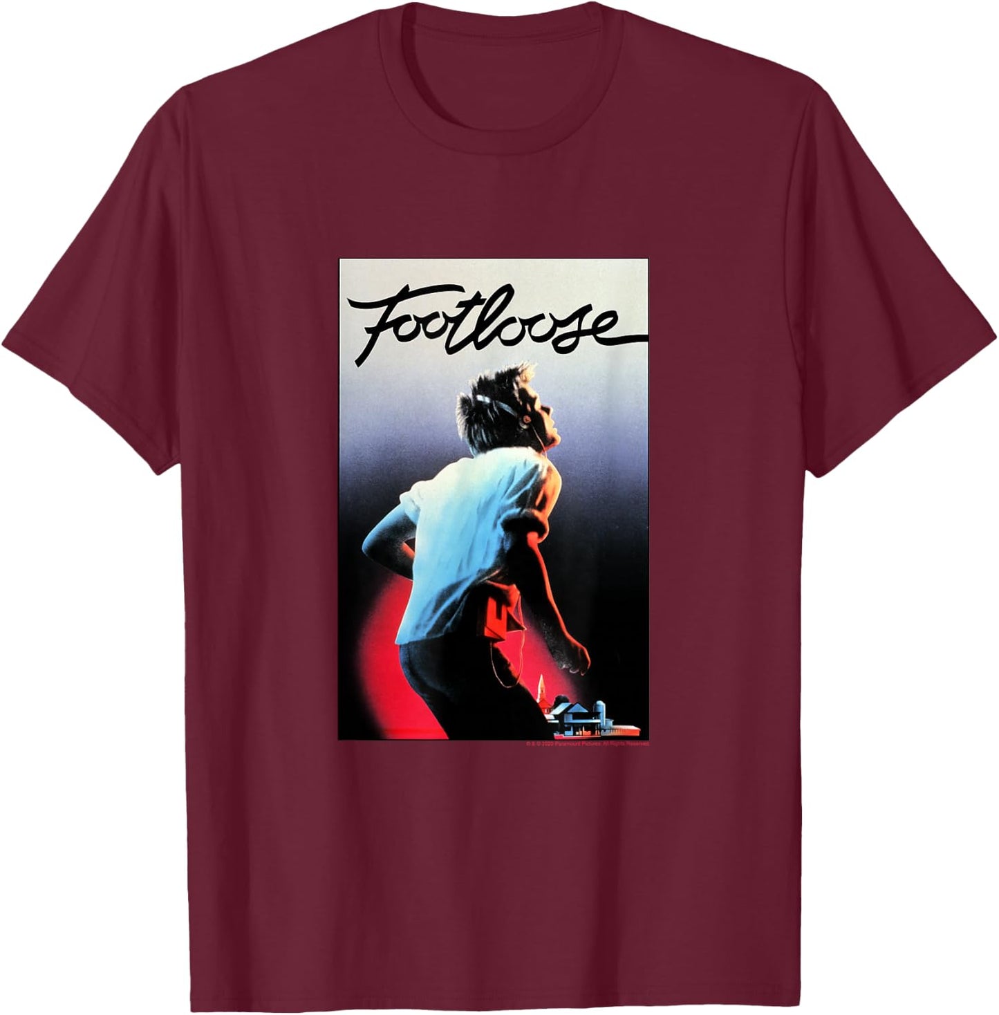 Footloose Poster Art T-Shirt - T-Shirt | Maroon