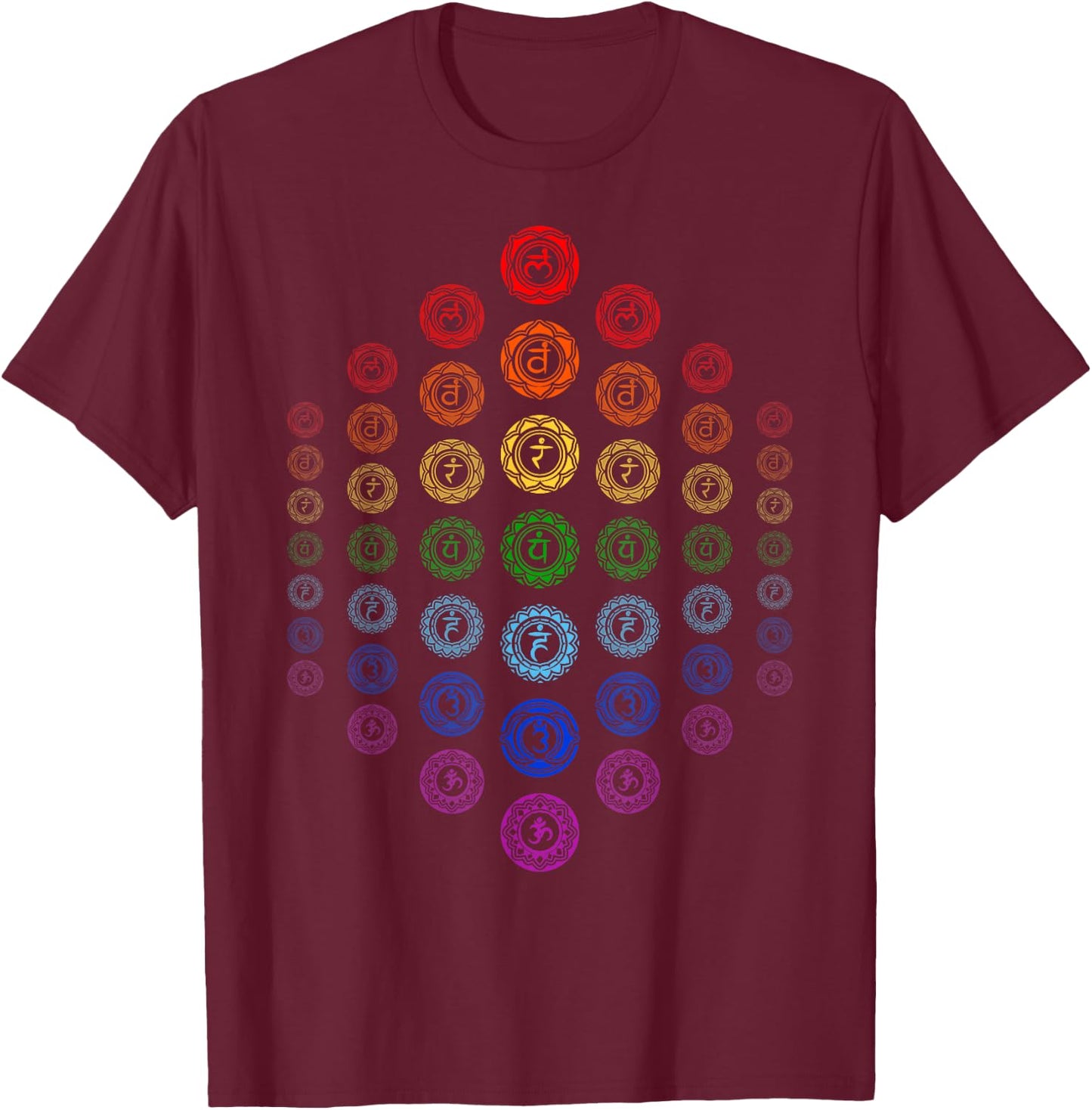 Buddhist Chakra Gift - Buddhism Zen Spiritual Yoga Buddhist T-Shirt - T-Shirt | Maroon