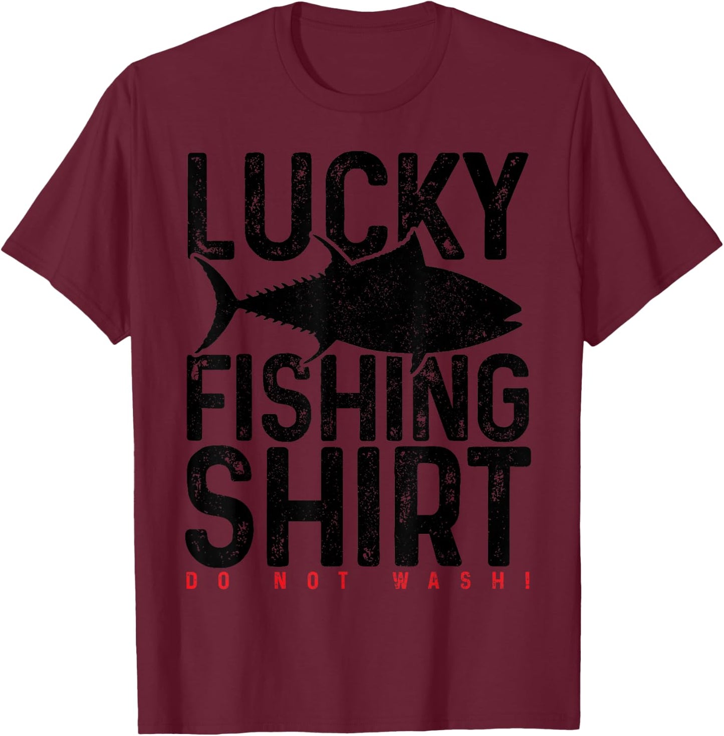 Tuna, fishing, lucky charm, fishing gift T-Shirt - T-Shirt | Maroon