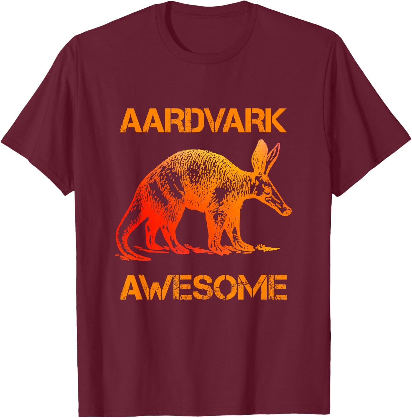 Aardvark Awesome T-Shirt - T-Shirt | Maroon