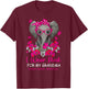 I Wear Pink For My Grandma Elephant Breast Cancer Awareness T-Shirt - T-Shirt | Maroon