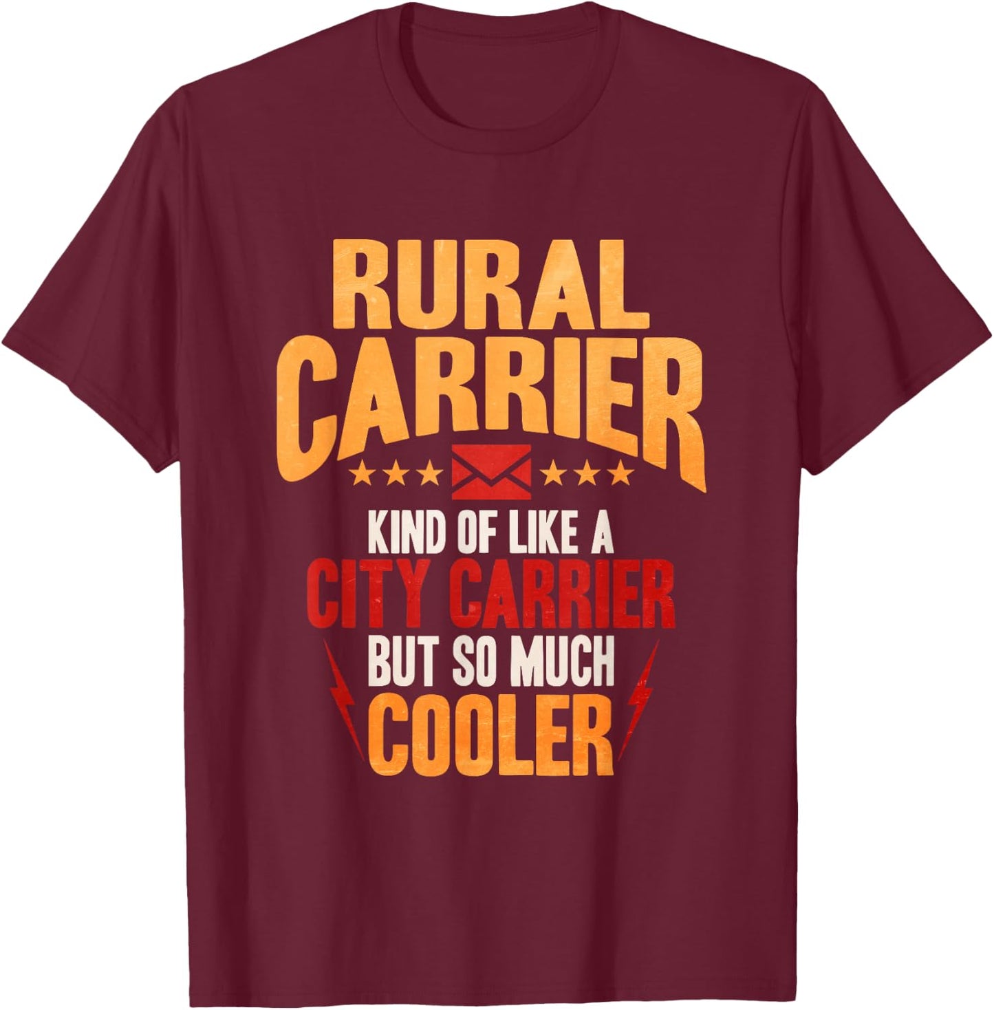 Rural Carrier Shirt Post Office T-Shirt - T-Shirt | Maroon