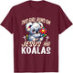 Koala Bear Lover Girls - This Girl Runs on Jesus and Koalas T-Shirt - T-Shirt | Maroon