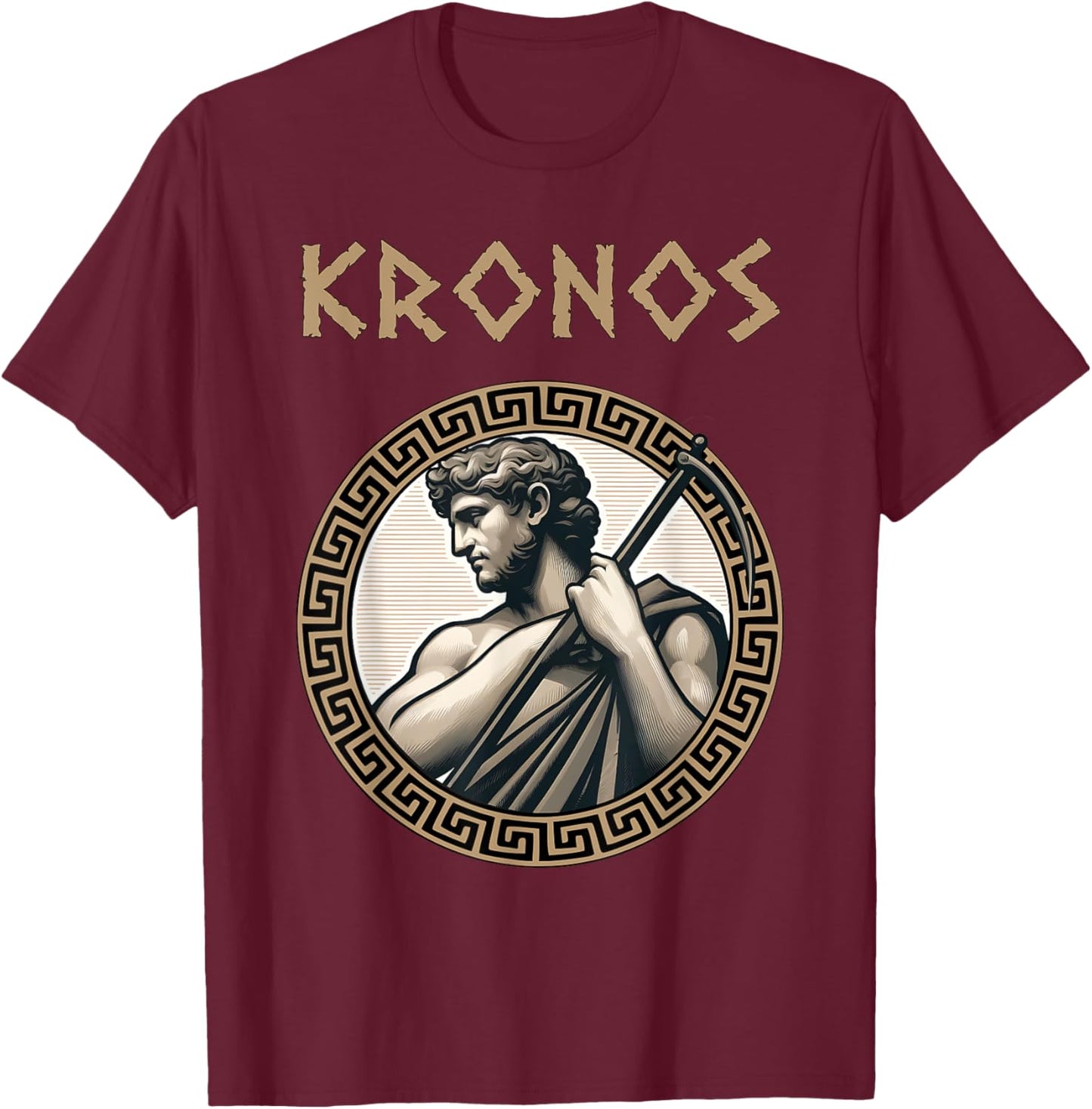 Kronos Ancient Greek Titan Greek Mythology T-Shirt - T-Shirt | Maroon