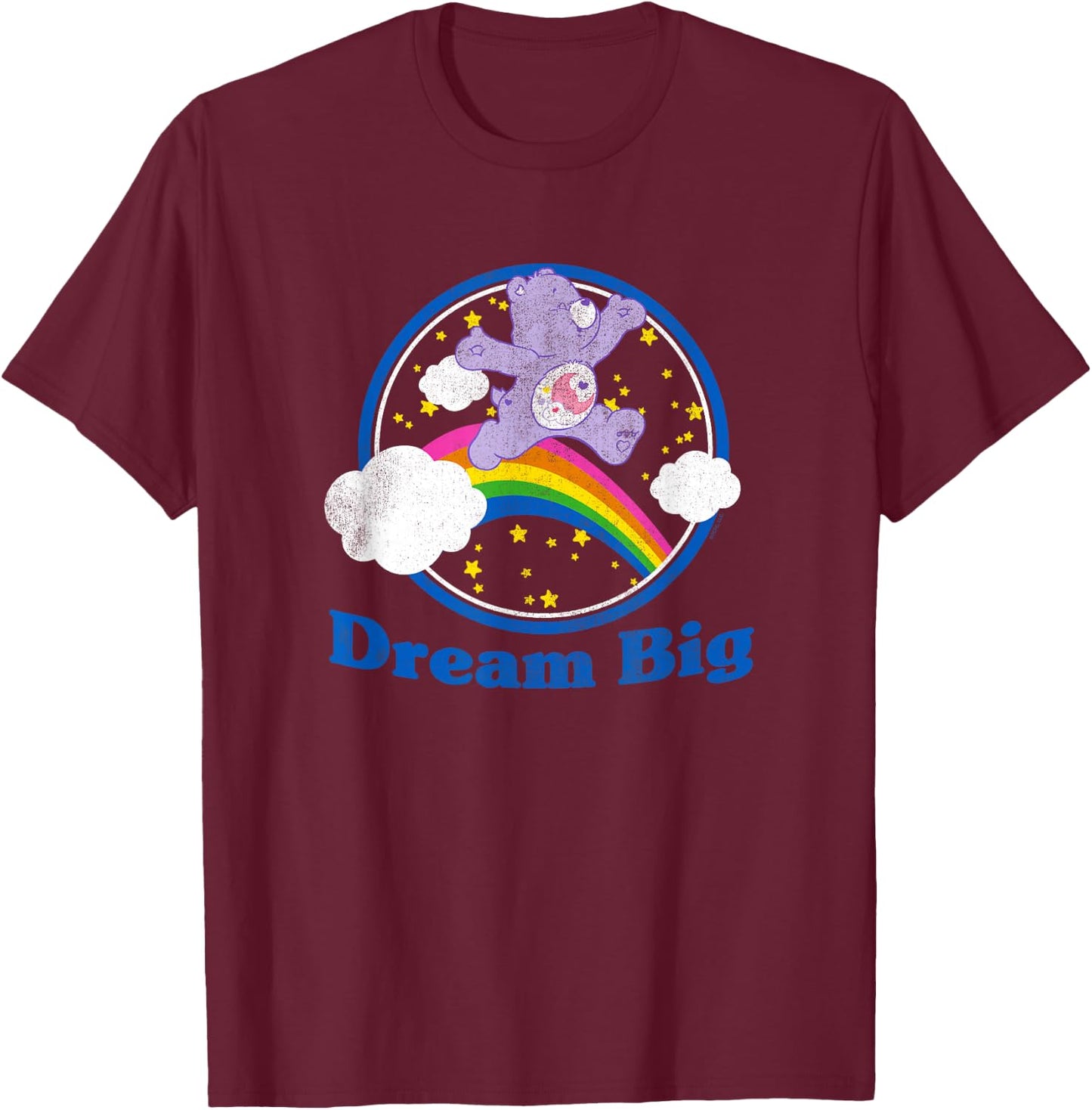 Care Bears Dream Big Sweet Dreams Bear Retro Cartoon T-Shirt - T-Shirt | Maroon