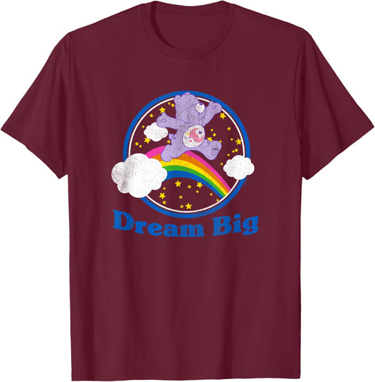 Care Bears Dream Big Sweet Dreams Bear Retro Cartoon T-Shirt - T-Shirt | Maroon