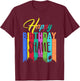 Happy Birthday Shane Personalized Name Gift Custom B-day T-Shirt - T-Shirt | Maroon