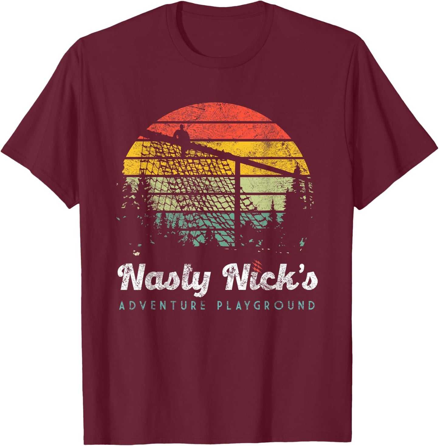 American Marauder: Nasty Nick's Adventure Playground T-Shirt - T-Shirt | Maroon