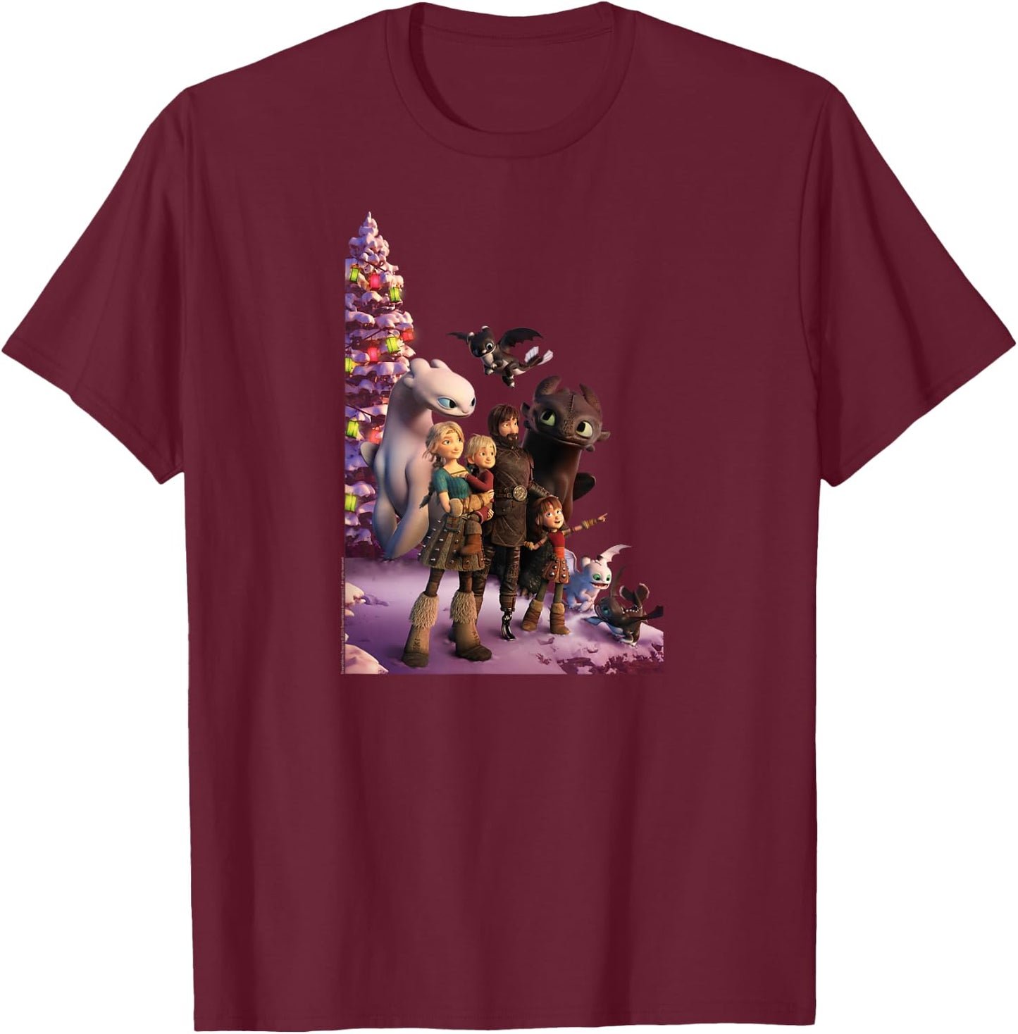 How to Train Your Dragon 3 One Big Family T-Shirt - T-Shirt | Maroon