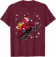 Snowmobile Santa Claus Snowmobiling Christmas Sled T-Shirt - T-Shirt | Maroon