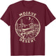 Mojave Desert Linocut Distressed Desert T-Shirt - T-Shirt | Maroon