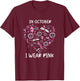 Sunflower Dragonfly Pink Breast Cancer Awareness Women T-Shirt - T-Shirt | Maroon