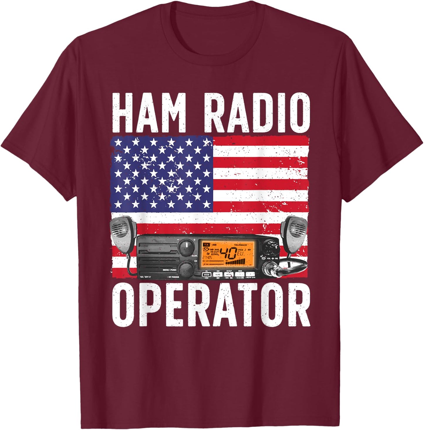 Cool Ham Radio Operator Art Women Ham Amateur Radio T-Shirt - T-Shirt | Maroon