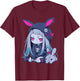 Cute E-Girl Anime Girl Goth Bunny Grunge Gothic Outfit T-Shirt - T-Shirt | Maroon