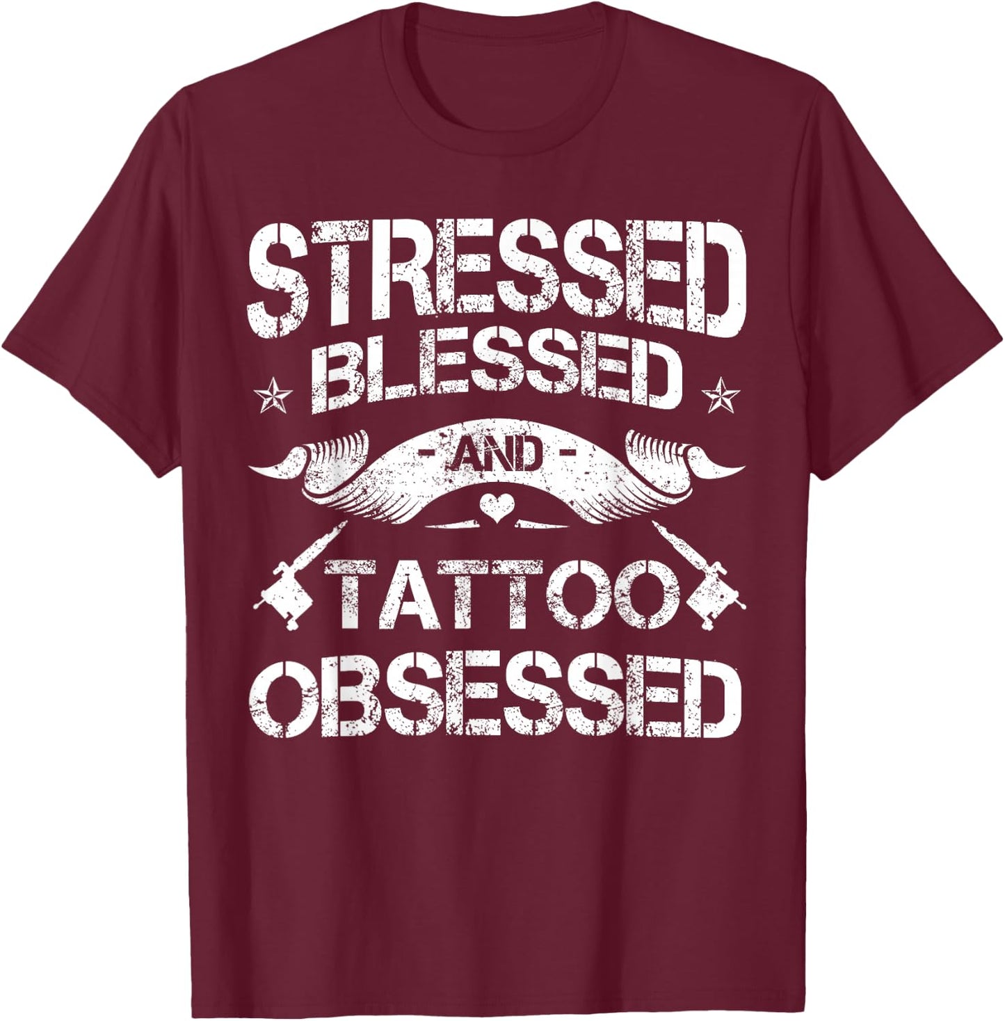 Tattoo Artist Tattooist Tattooing Symbolic Pigment Tattooed T-Shirt - T-Shirt | Maroon