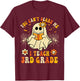 You Can't Scare Me I Teach 3rd Grade Halloween Teacher Ghost T-Shirt - T-Shirt | Maroon