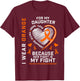 MS Gifts Apparel Fight Daughter Multiple Sclerosis Awareness T-Shirt - T-Shirt | Maroon