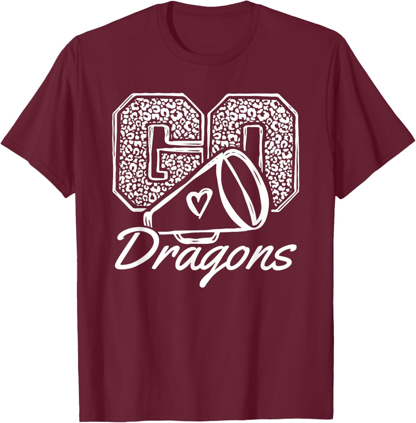 Go Cheer Dragons Sports Name Gifts Men Women Boy Girl T-Shirt - T-Shirt | Maroon