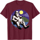 Bigfoot And Pug Dog Sasquatch Dog Owners Lovers Design T-Shirt - T-Shirt | Maroon