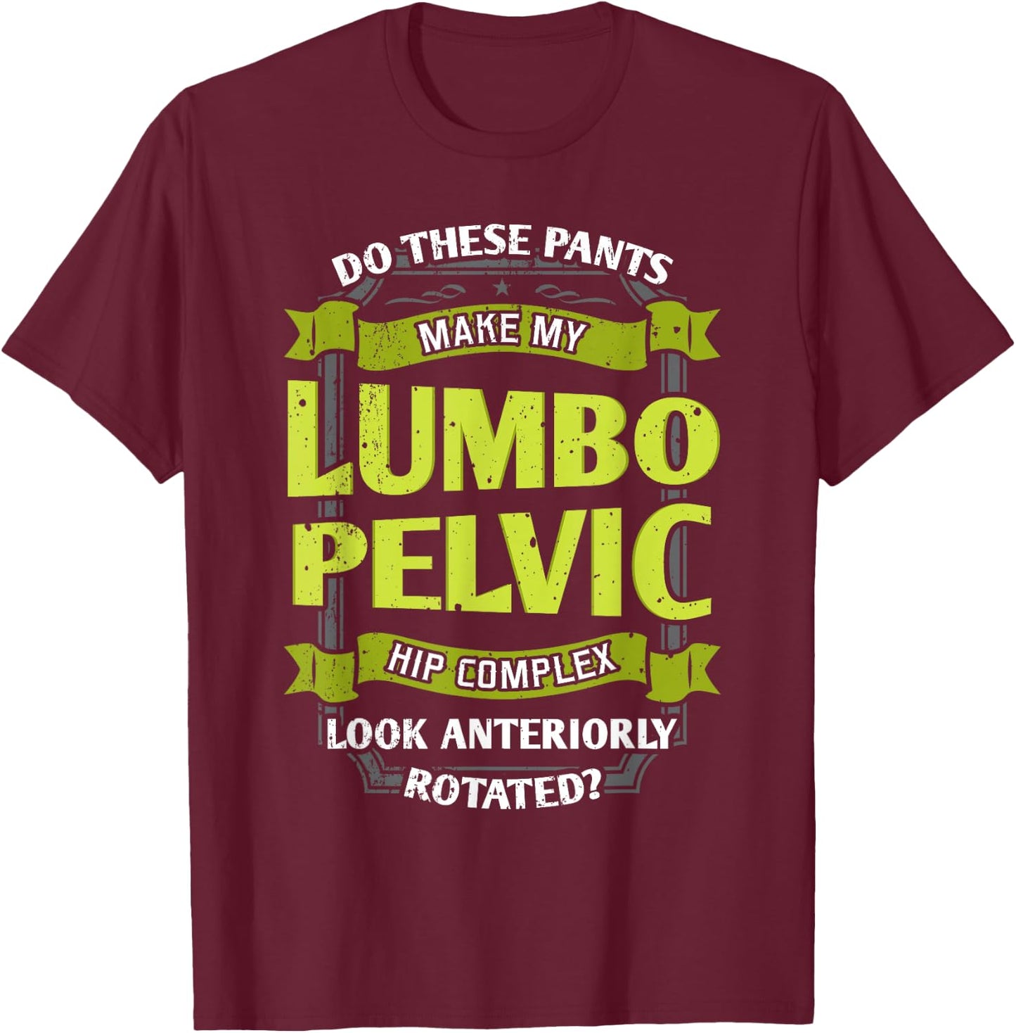 Physical Therapy Apparel -Adults Black Small Modern Graphic Christmas Birthday Physical Therapy Gait Disorder Physiotherapy Therapist Gift T-Shirt - T-Shirt | Maroon