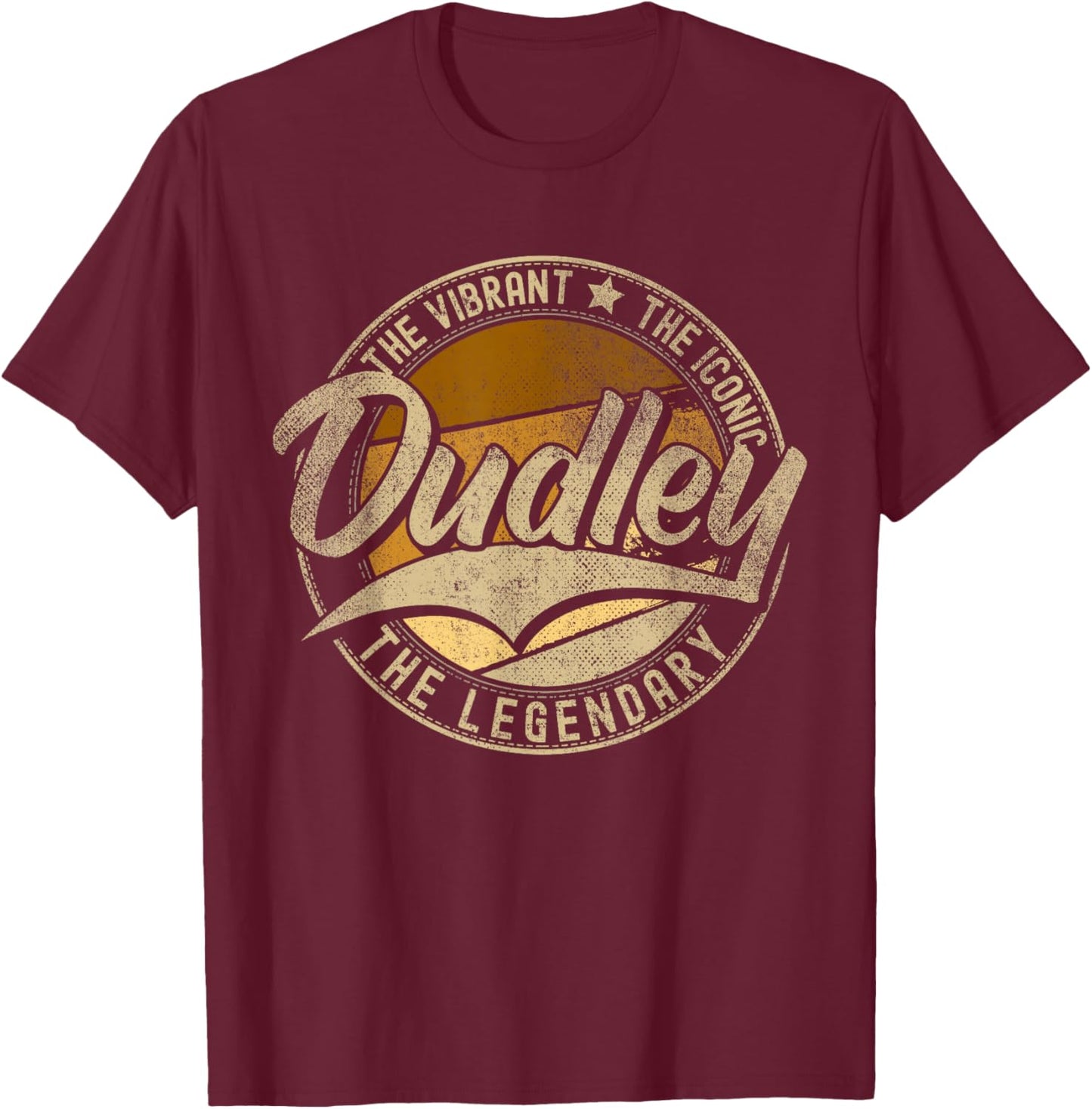Dudley MA | Massachusetts | Vintage Distressed T-Shirt - T-Shirt | Maroon