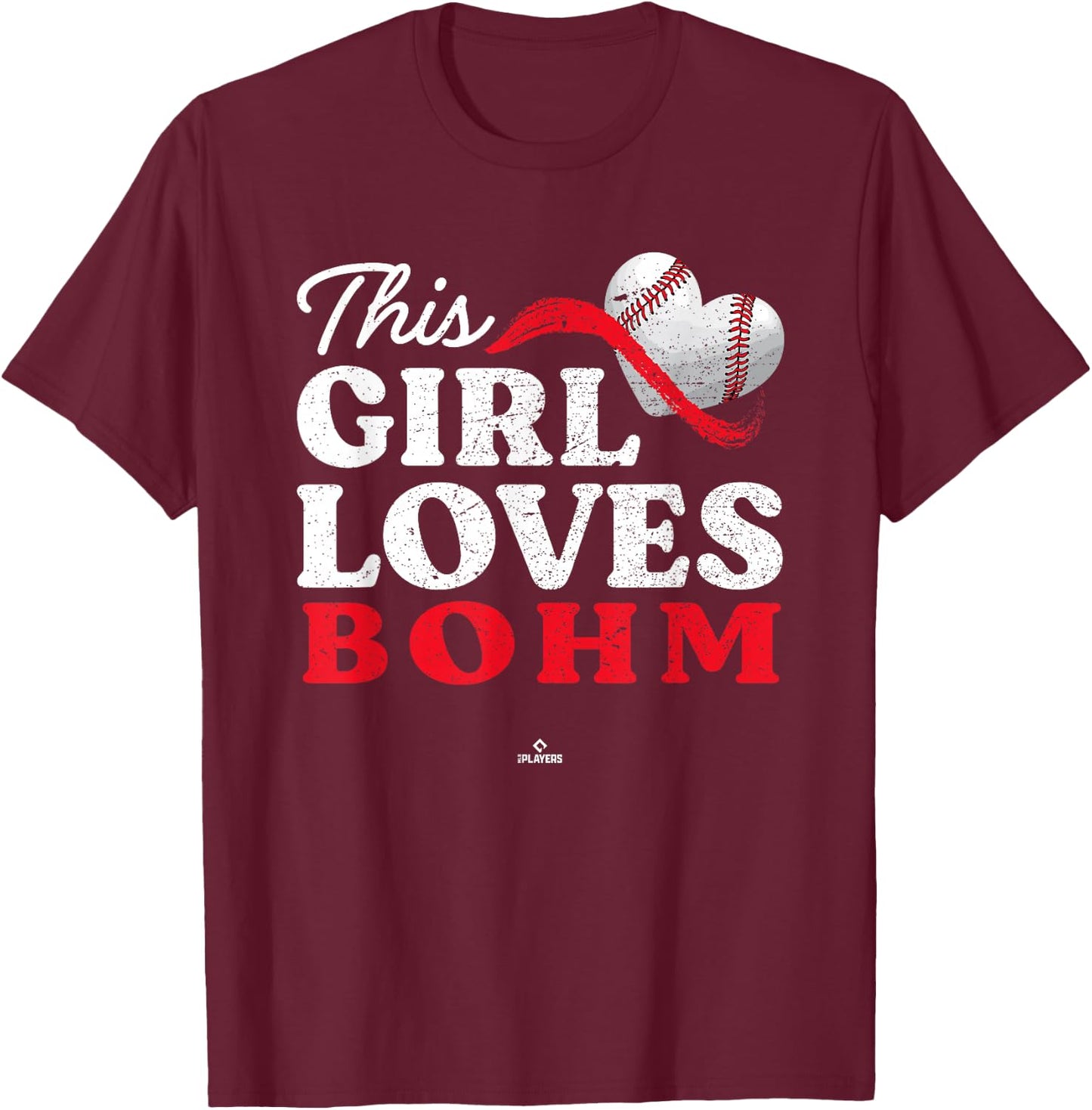 This Girl Loves Alec Bohm Philadelphia MLBPA T-Shirt - T-Shirt | Maroon