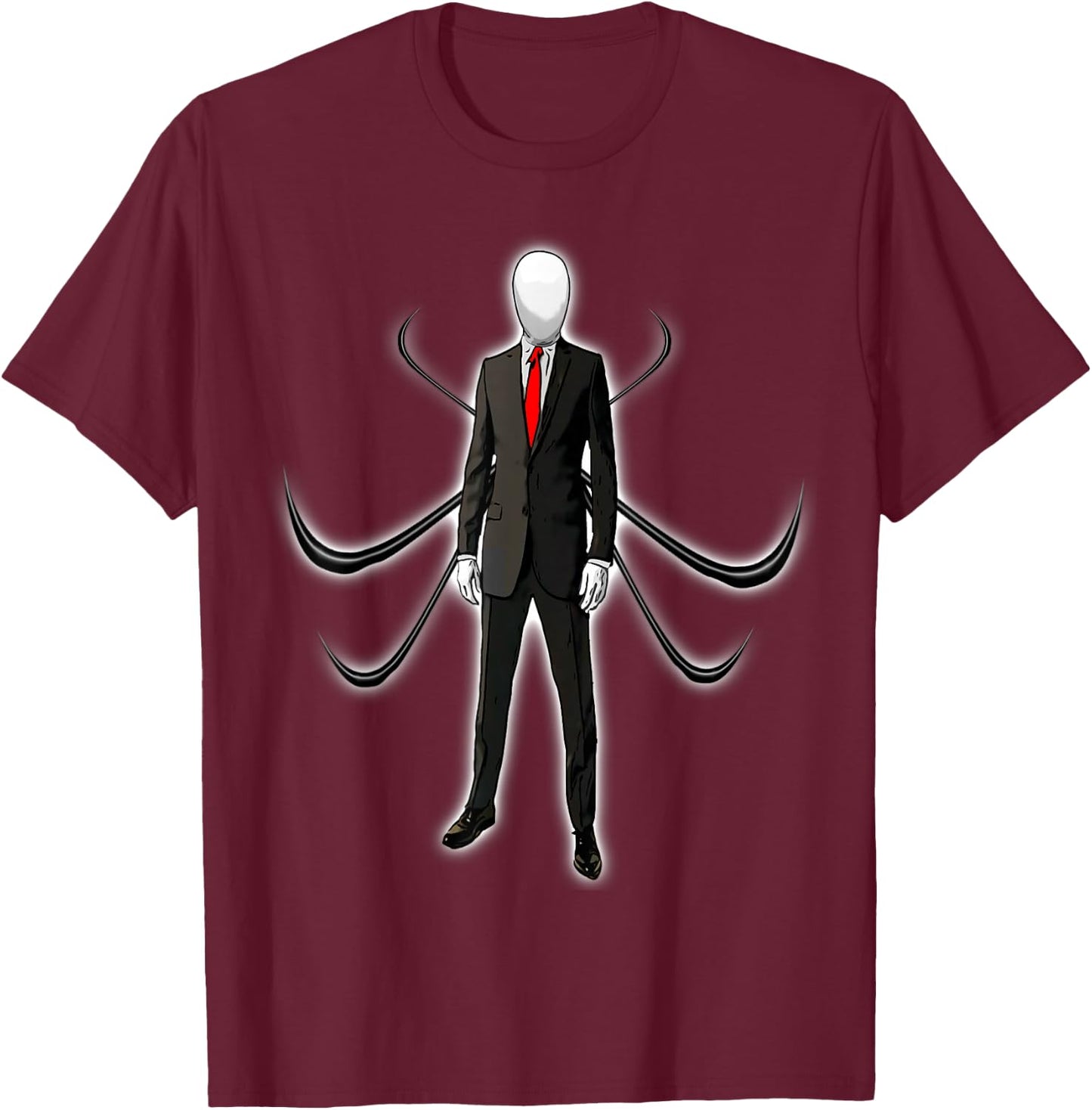 Slender Man T-Shirt - T-Shirt | Maroon