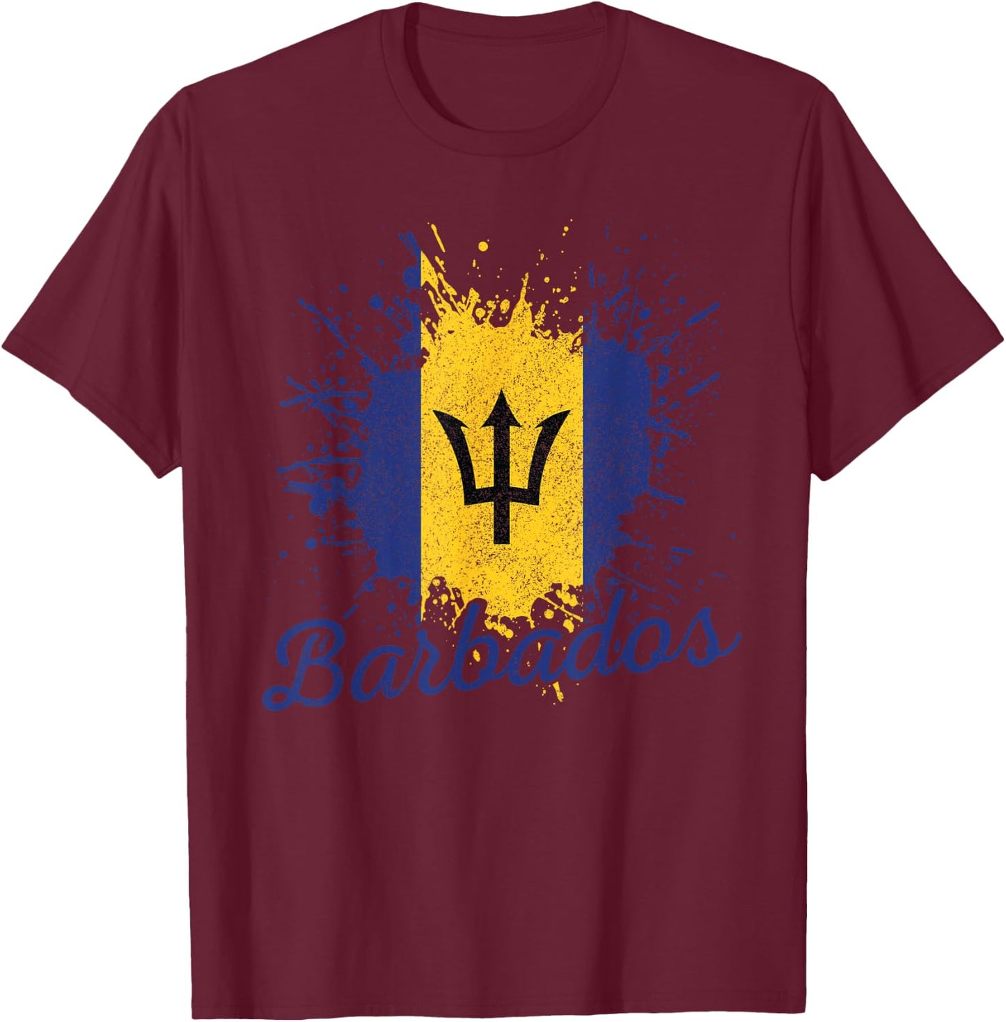 Barbados Flag Barbadian Bajan Pride Gift T-Shirt - T-Shirt | Maroon